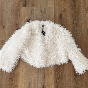 Pretty Little Thing Fluffy White Faux Fur Jacket